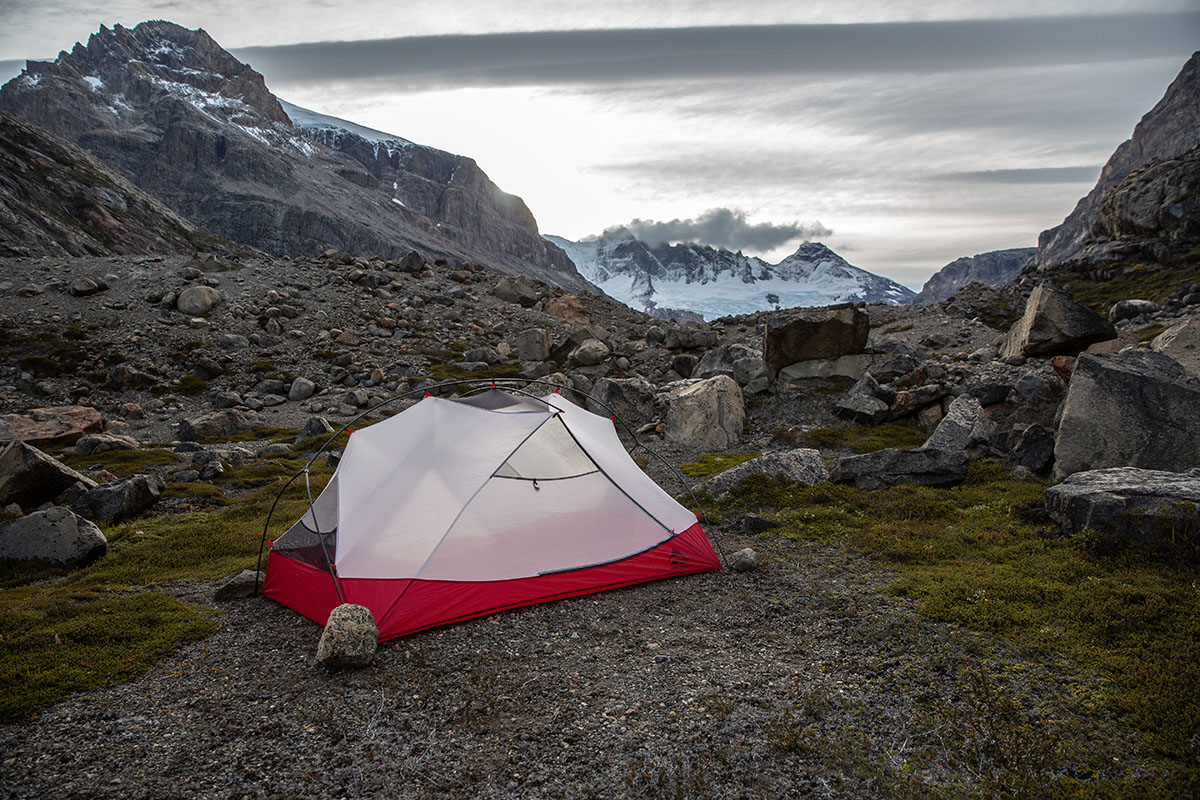 MSR Hubba Hubba backpacking tent (without rainfly on)